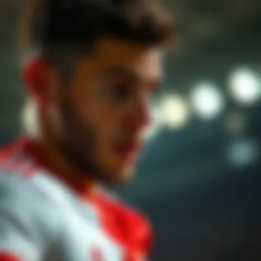 Close-up of a player showcasing skills