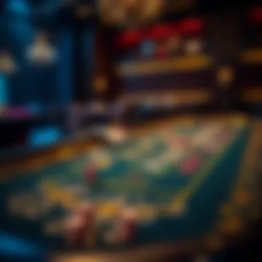 Intricate design of a Baccarat table highlighting gameplay.