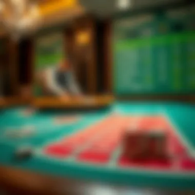 Strategic betting options displayed on a baccarat table