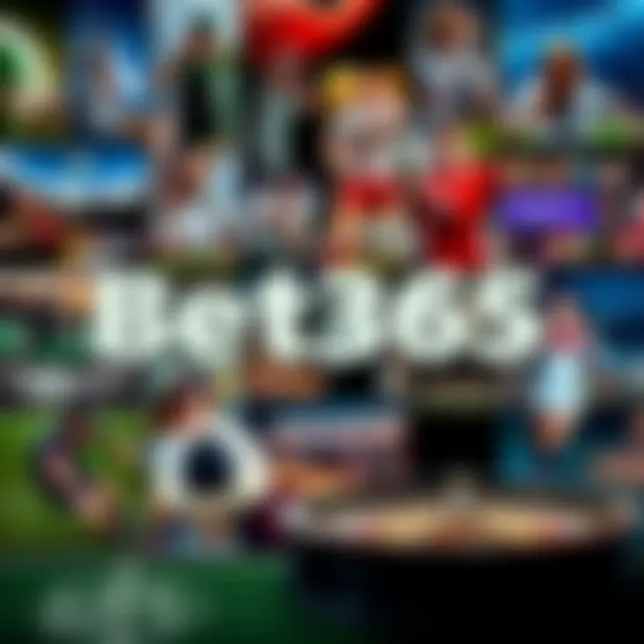 A collage of various sports and casino games available on Bet365
