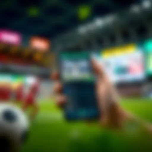 Mobile betting interface showcasing bet365 features