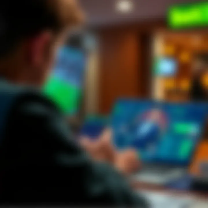 User navigating bet365 mobile platform