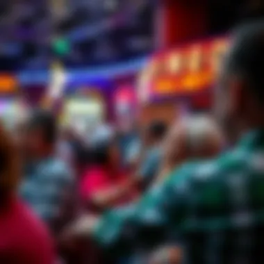 A bingo hall filled with players immersed in the game