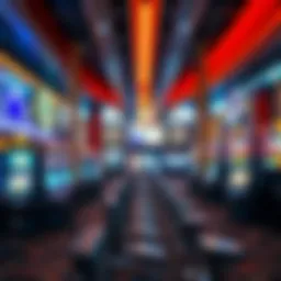 A comprehensive view of a modern casino interior showcasing advanced gaming technology