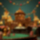 A historical depiction of a famous casino