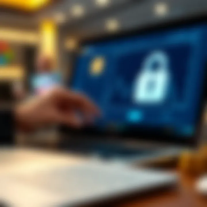 An illustration of a safe online transaction