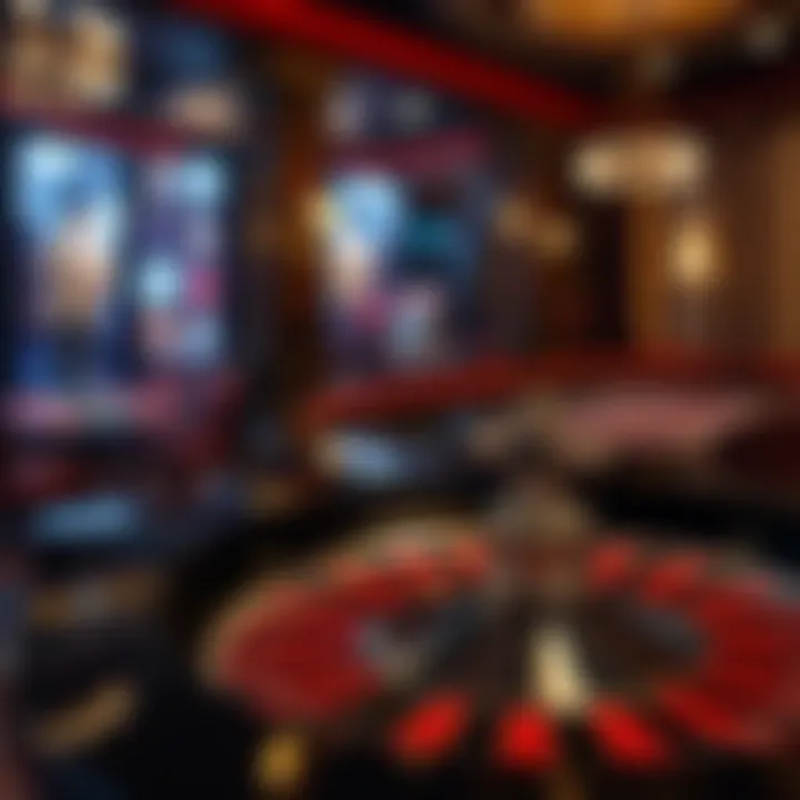 A stunning roulette wheel in a luxury casino setting