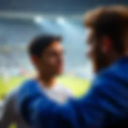 Live football match strategy in action