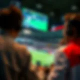 A dynamic scene of live sports streaming