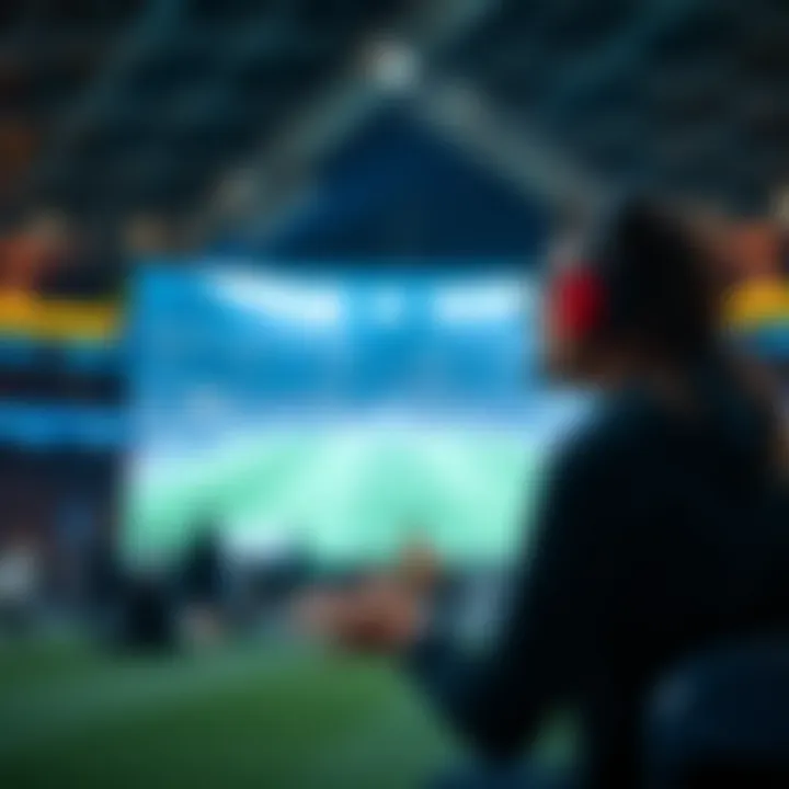 A futuristic concept of sports streaming technology