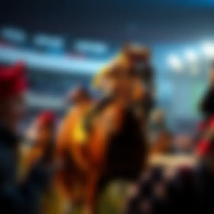 Exciting race at the Grand National event