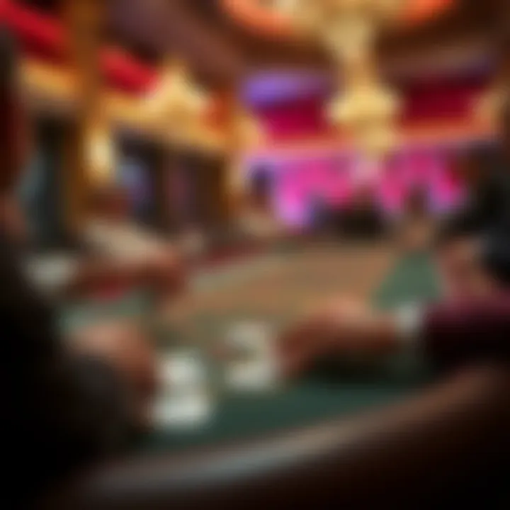 Close-up of a live baccarat game in action with cards