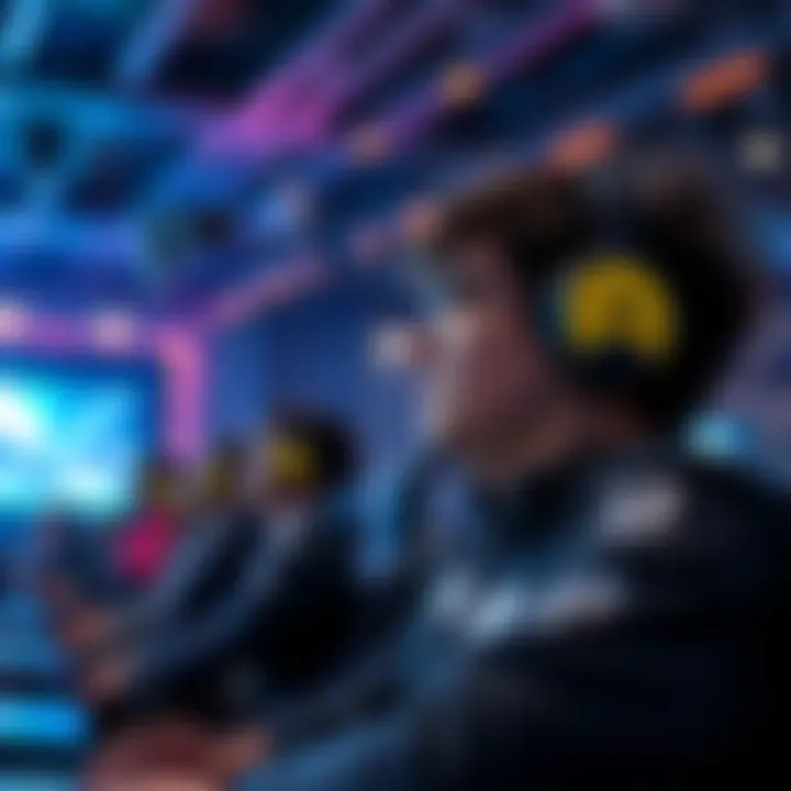 A vibrant esports event showcasing live matches and audience engagement
