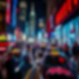 A vibrant view of Melbourne's nightlife showcasing the excitement of sports betting.