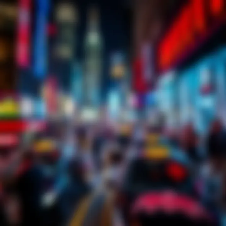 A vibrant view of Melbourne's nightlife showcasing the excitement of sports betting.