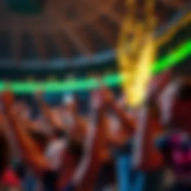 Fans cheering during a major sports event in Melbourne, highlighting the city's sports culture.