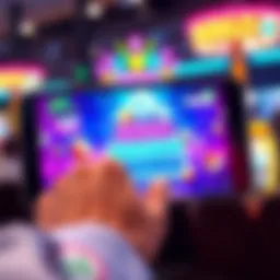 Vibrant mobile bingo gameplay interface