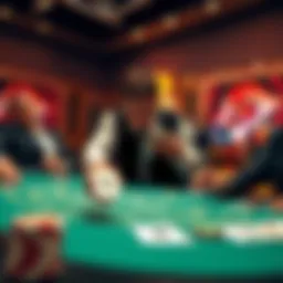 Dynamic gameplay of online blackjack showcasing strategy and excitement