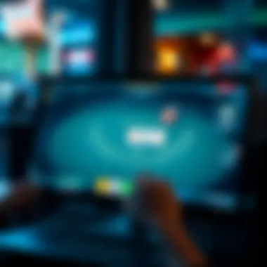 An online platform showcasing live blackjack gameplay on a computer screen.