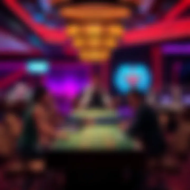 Virtual gaming environment with live dealer interaction