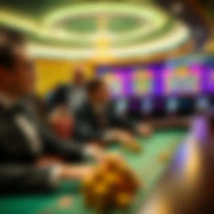 User engaging with online live dealer casino