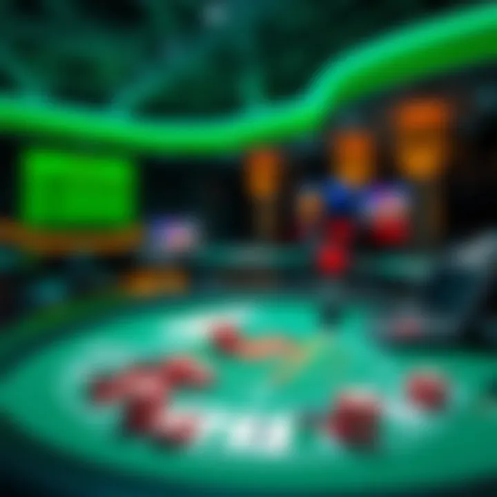 User interface of a live blackjack platform