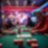 Illustration of online poker gameplay