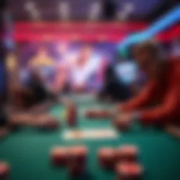 Illustration of online poker gameplay