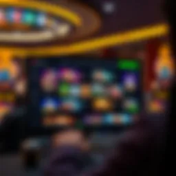 A vibrant online casino interface showcasing various games and betting options