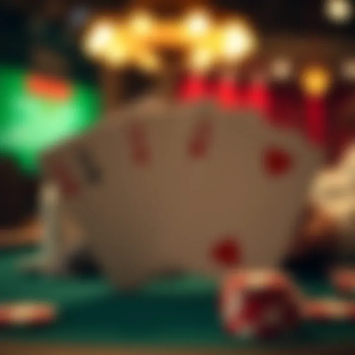 Illustration of high-ranking poker hands