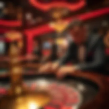 Strategic Bet Placement A player placing bets at a roulette table