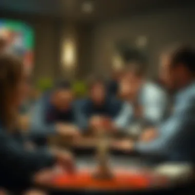 Community gathering discussing roulette strategies