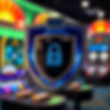 A shield symbolizing safety and security in online gambling environments