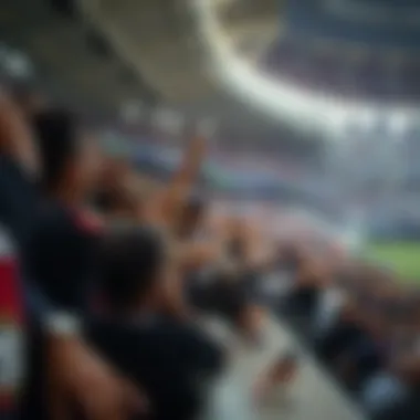 Fan engagement during a thrilling match