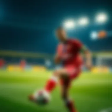 Key player showcasing skills on the field