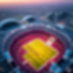 Aerial view of Sharjah Stadium showcasing the vibrant atmosphere during a match