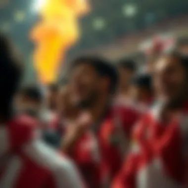 Fans passionately supporting Sharjah FC during a home game