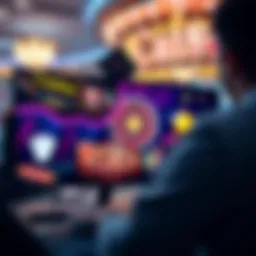 Virtual gaming interface showcasing popular online casino games