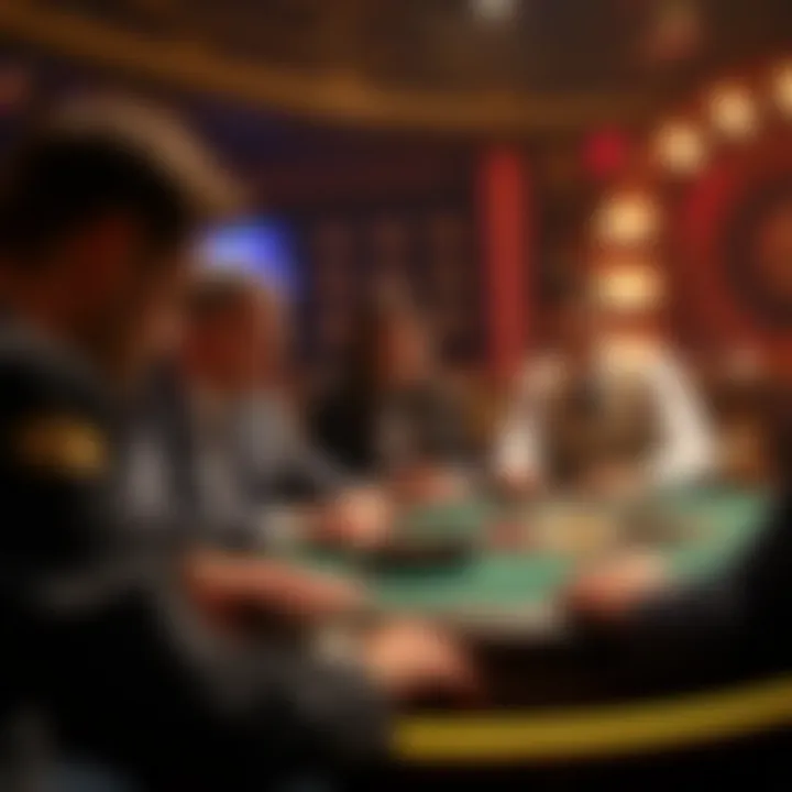 Strategic decision-making displayed among players in a high-stakes environment