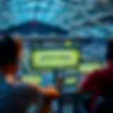 A digital representation of a tennis match streaming on various devices