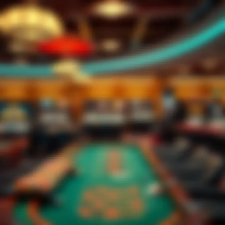 An array of various traditional games offered in a casino environment