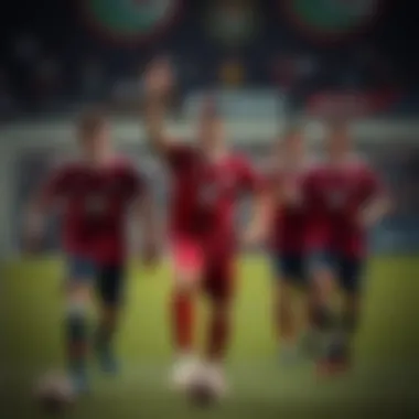 Celebrated Turkish Football Players Showcasing Their Skills Celebrated Turkish football players showcasing their skills