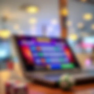 A digital device showcasing an online bingo game interface