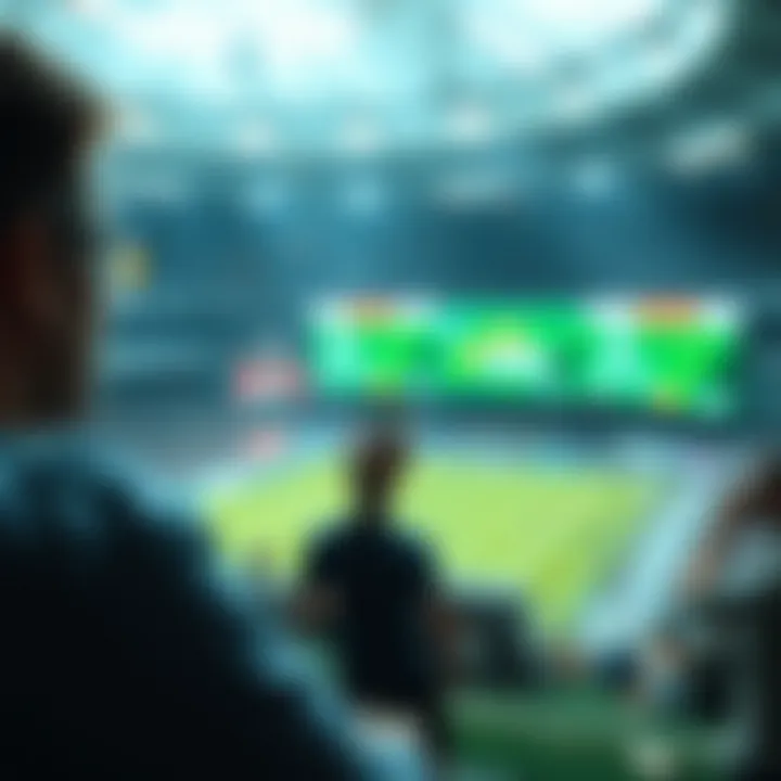 Virtual sports betting concept illustration